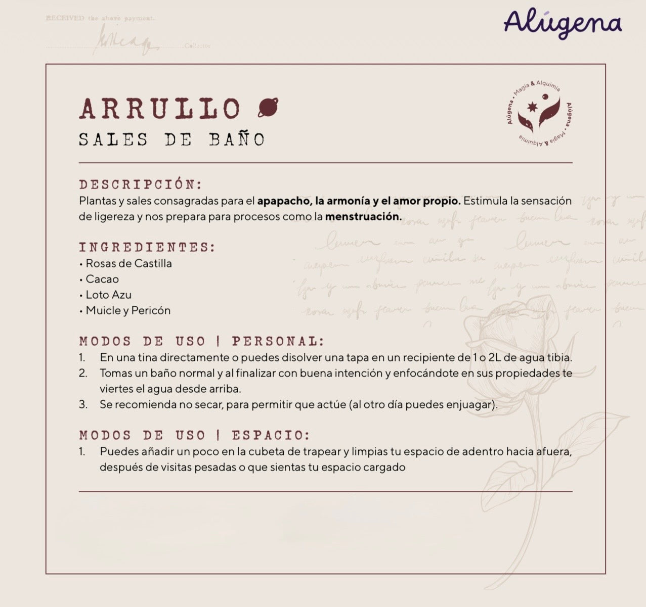 Sales de Baño - Arruyo/ Apapacho