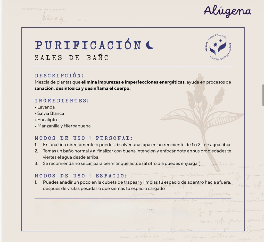 Sal de Baño - Purificación