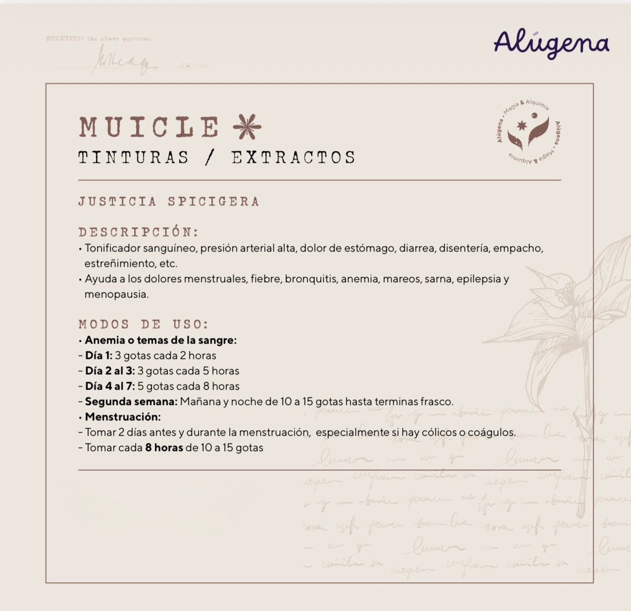 Tintura de Muicle
