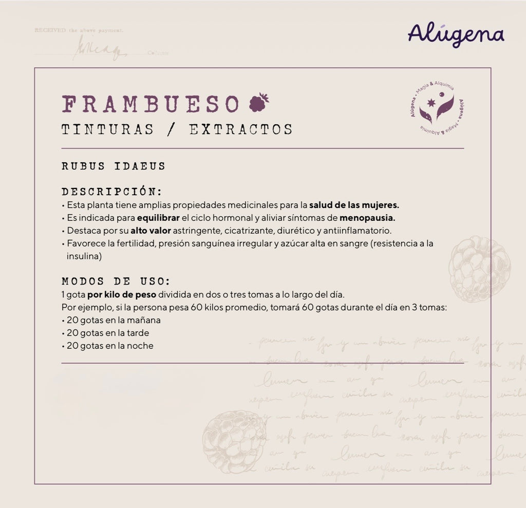 Tintura de Frambueso